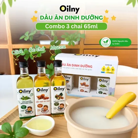 Combo khởi đầu ăn dặm Oilny –  3 chai x 65ml